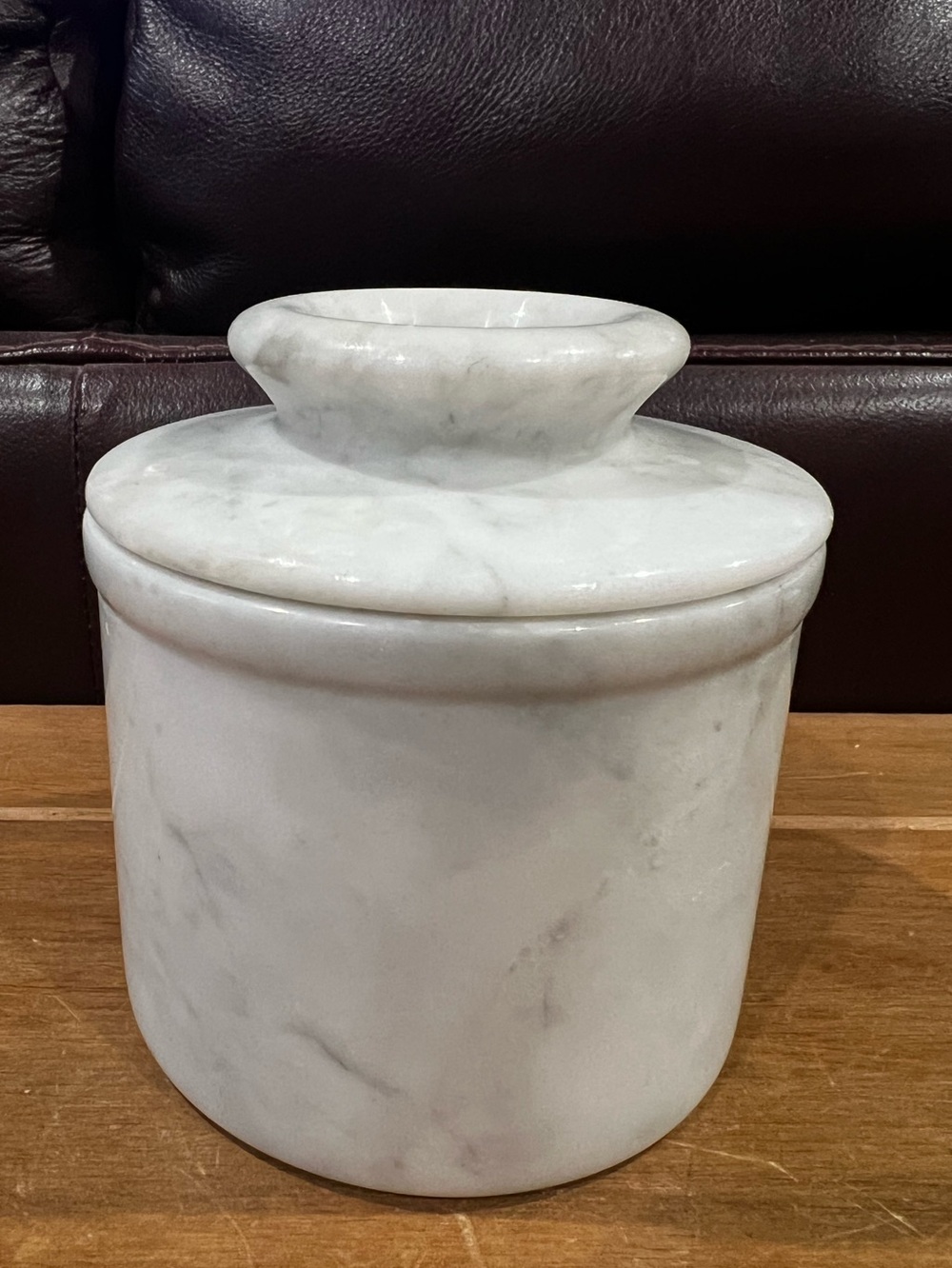 Butter bell/ crock made of marble. Excellent condition.